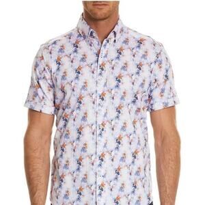 Robert Graham Bodie Tailored Fit Button Up Faded Floral Sport Shirt  SZ XL